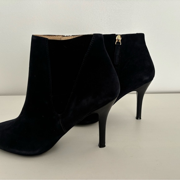 Navy suede Nine West heeled boots - Picture 4 of 11